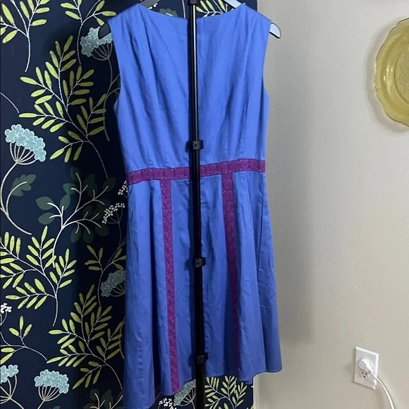 Nanette Lepore Blue and Purple Mini Dress Size 6 - Picture 8 of 9